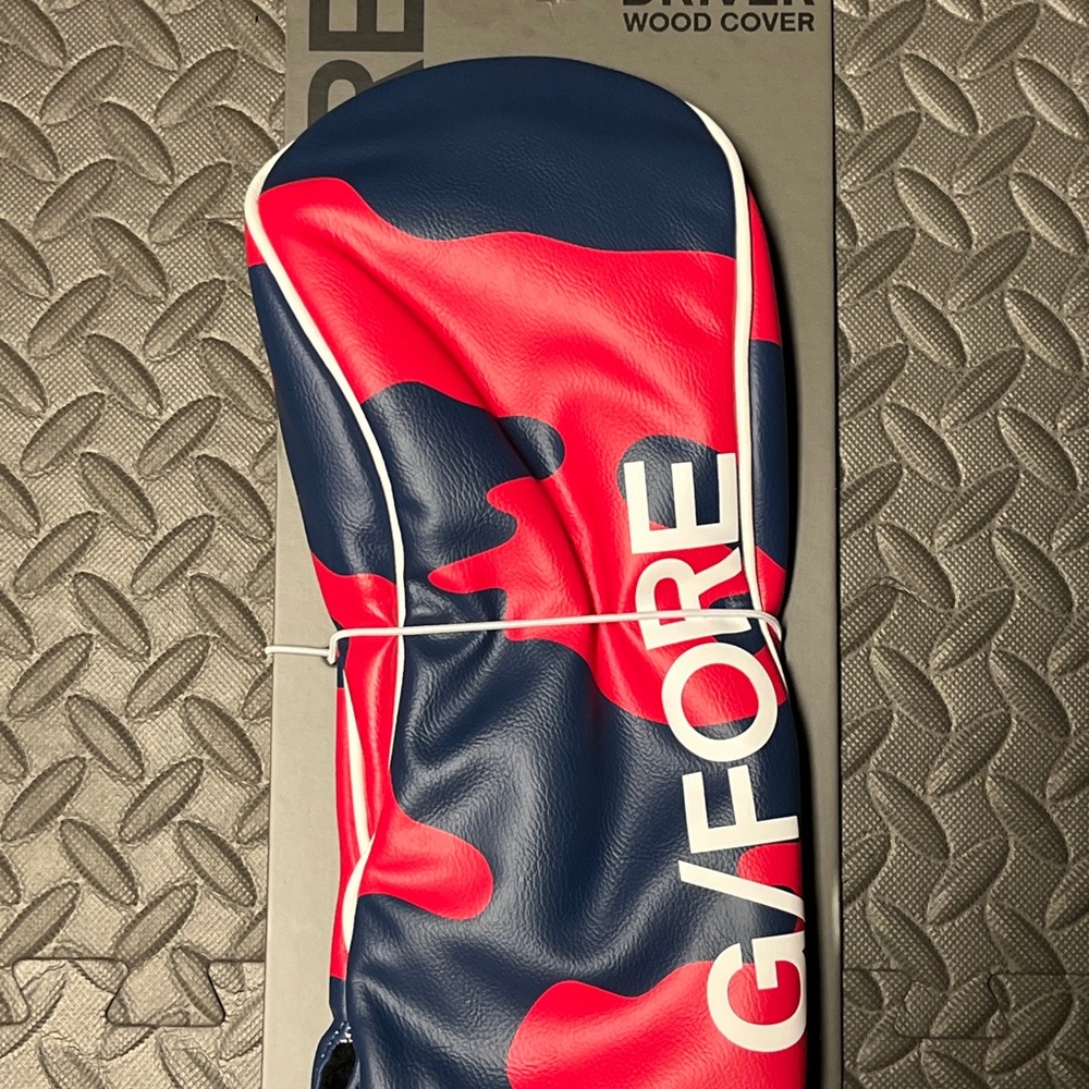 New G/FORE GFORE Driver Golf Head Cover - Leather Camo Blue Red White Re… - Picture 3 of 6